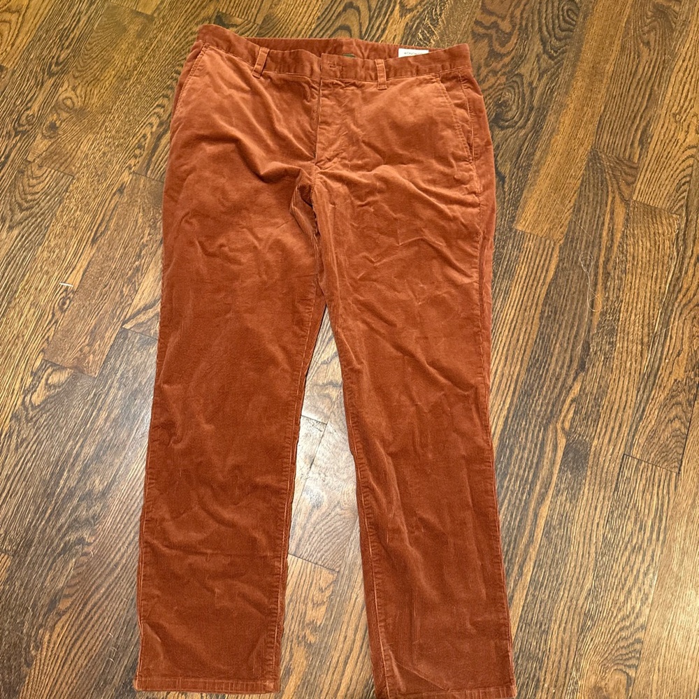 Bonobos Men's Burnt Orange Corduroy Pants